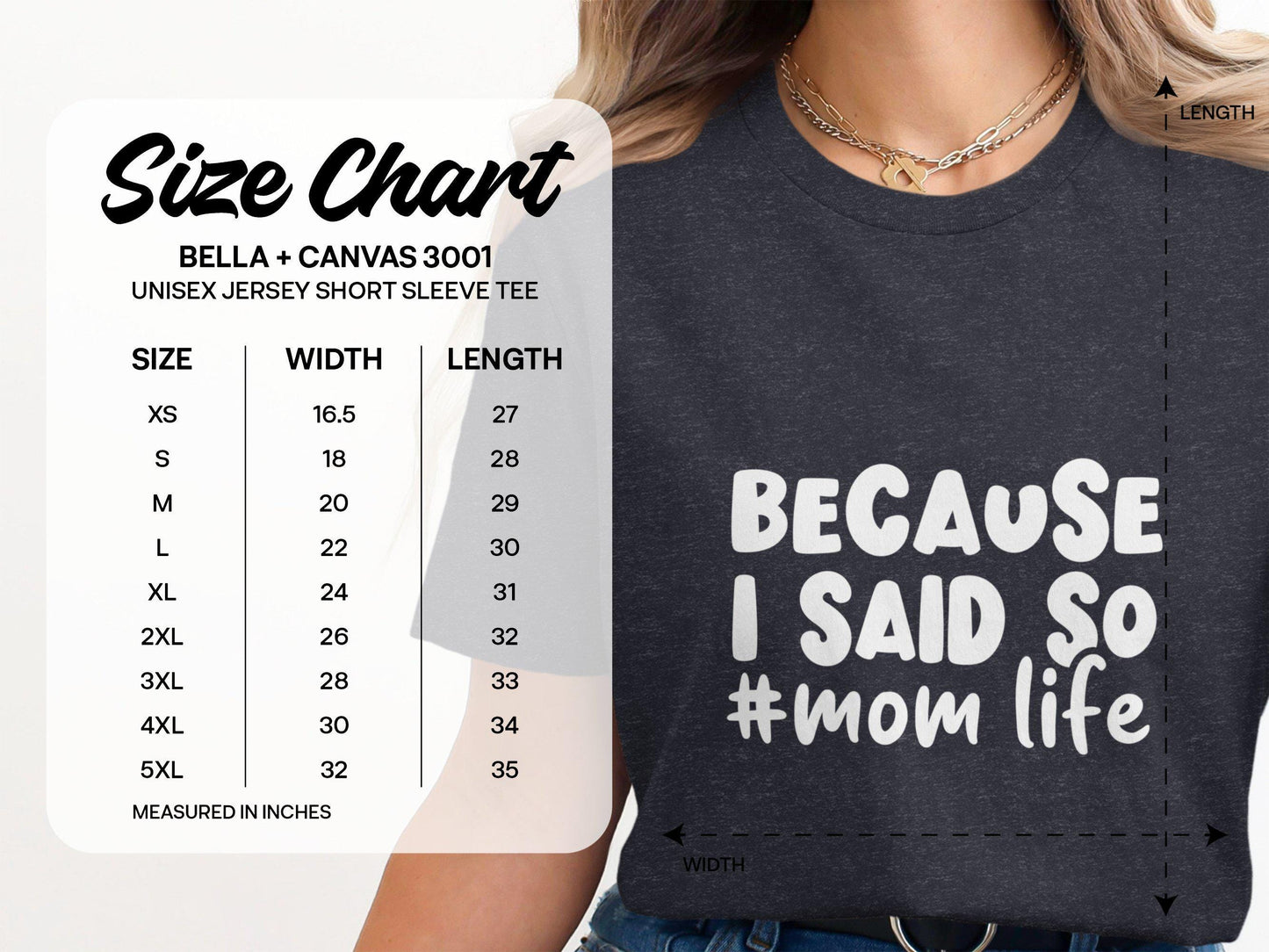 Because I Said So T-Shirts, Mom Life Tees, Funny Mom Shirts, Gift for Mom, Mothers Day T-Shirts, Unique Mom T Shirts, Popular Etsy Listing