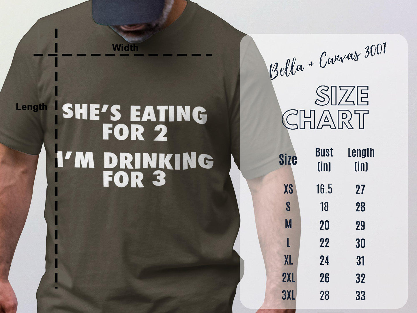 Shes Eating For 2 T-Shirts, Im Drinking For 3 T-Shirts, Funny Gift For Dad, Fathers Day T-Shirts, Pregnancy T-Shirts, New Dad Shirts
