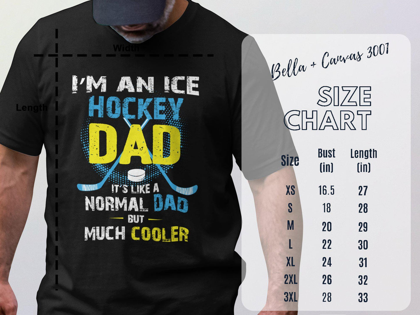 Hockey Dad T-Shirts, Cool Dad Gift, Funny Hockey Tee, Best Dad Ever Shirt, Sports Fan Apparel, Fathers Day