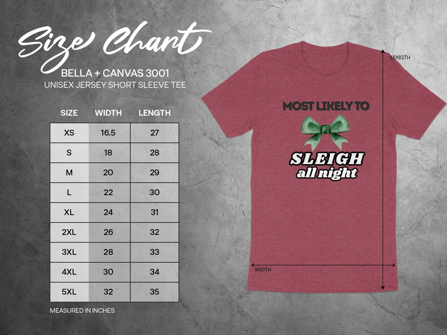Most Likely To Sleigh All Night Christmas Tee, Funny Holiday Apparel