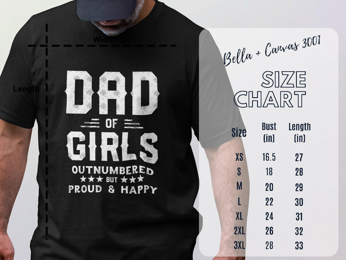 Dad Of Girls T-Shirts, Outnumbered Dad Shirt, Proud Father, Happy Dad Tees, Fathers Day Gift, Girl Dad, Funny Dad Shirt, Girl Dad Gifts