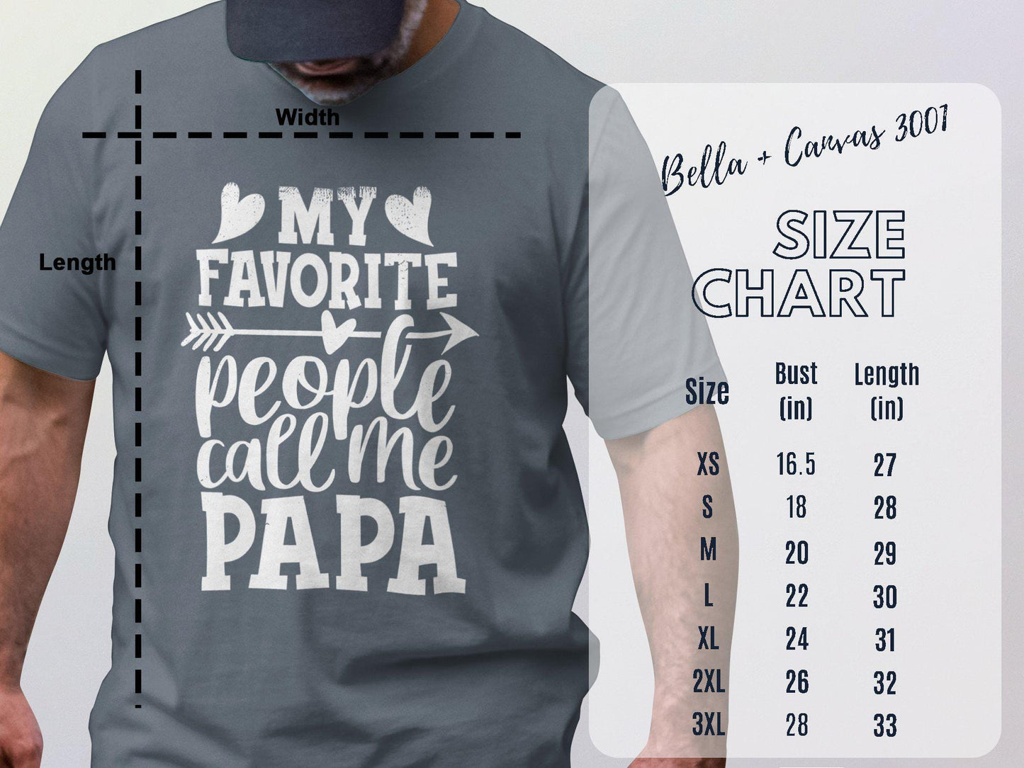 My Favorite People Call Me Papa T-Shirts, Gift for Dad, Fathers Day, Papa Shirt, Dad T-Shirts, Mens Tee