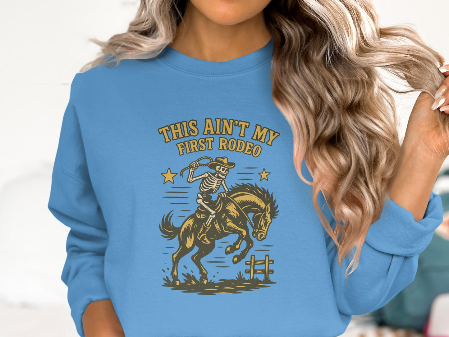 This Ain't My First Rodeo Skeleton Cowboy Graphic Tee