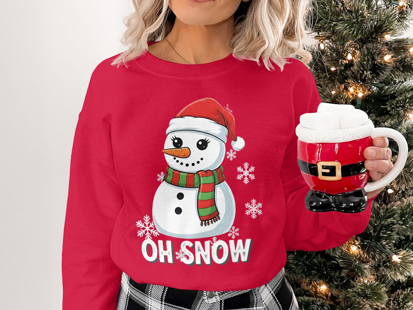 Oh Snow Cute Snowman T-Shirt, Holiday T-Shirt, Christmas T-Shirt, Winter T-Shirt, Festive T-Shirt, Seasonal T-Shirt