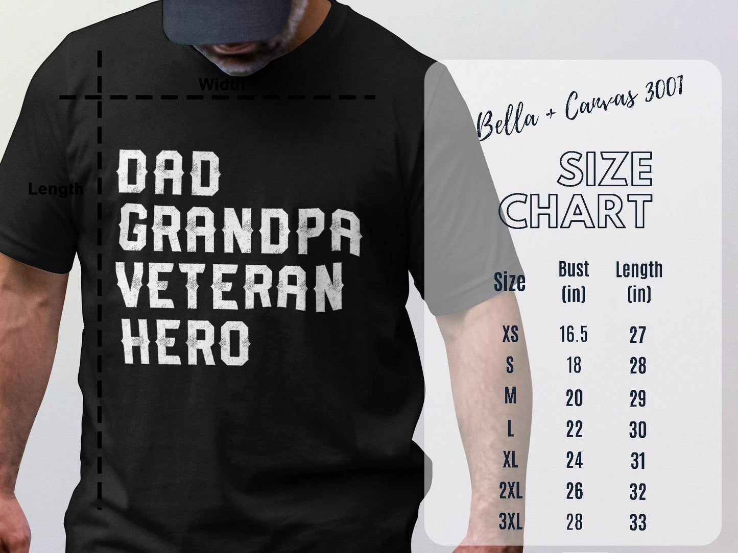 Dad Grandpa Veteran Hero T-Shirt: Patriotic Gift