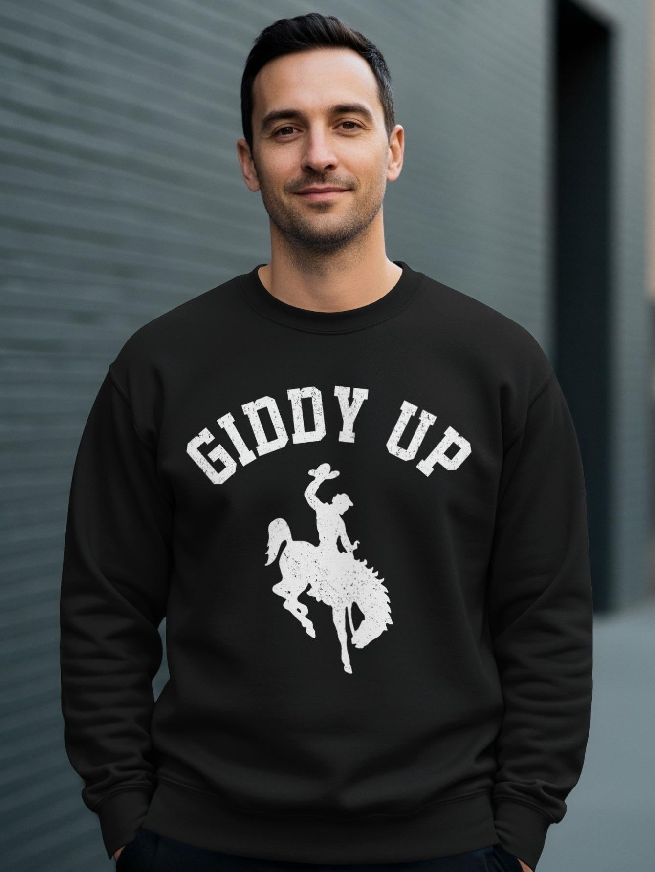 Giddy Up Cowboy T-Shirt, Bucking Bronco, Western Apparel