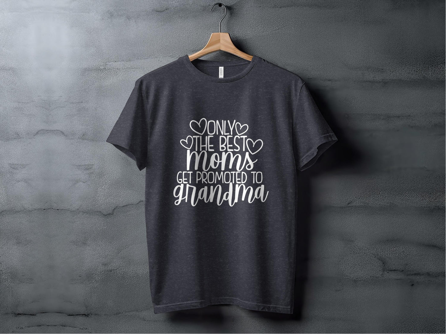 Gift for Mom, Promoted to Grandma T-Shirts, Best Moms Shirts, Grandma Gift, New Grandma Tee, Mom to Grandma, Heart Tees, Gift Idea