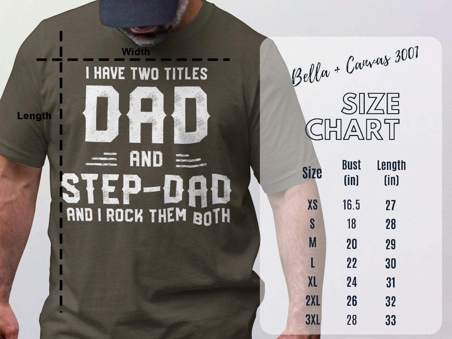 Dad and Stepdad T-Shirt: Funny Father's Day Tee