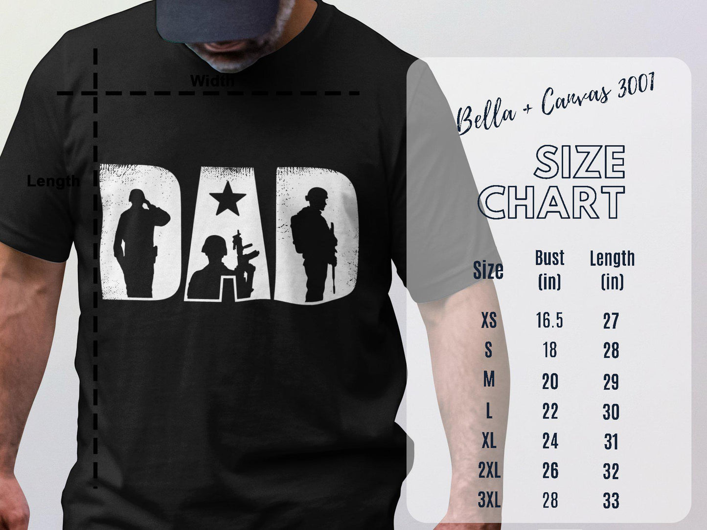 Military Dad T-Shirt: Soldier Silhouette Design