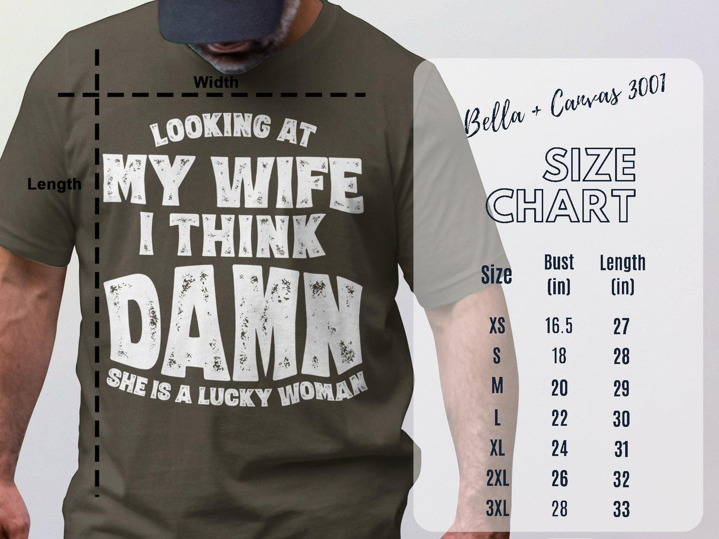 Funny Husband T-Shirt: Lucky Wife Novelty Gift
