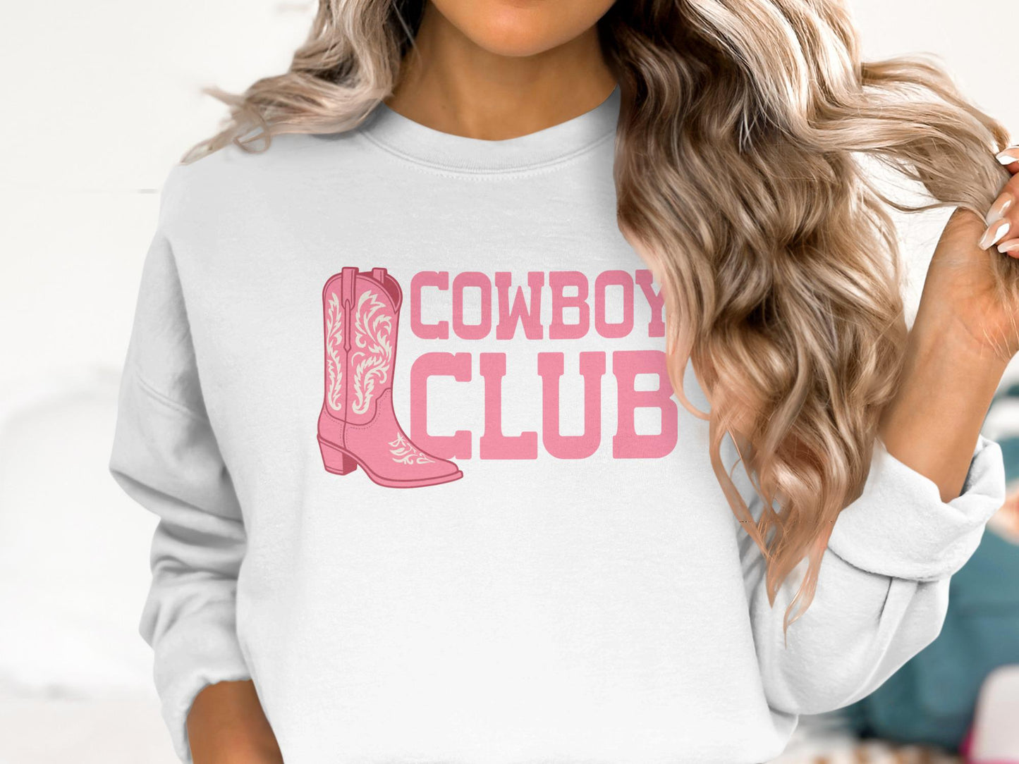 Pink Cowboy Club T-Shirt, Rodeo Western Graphic Tee