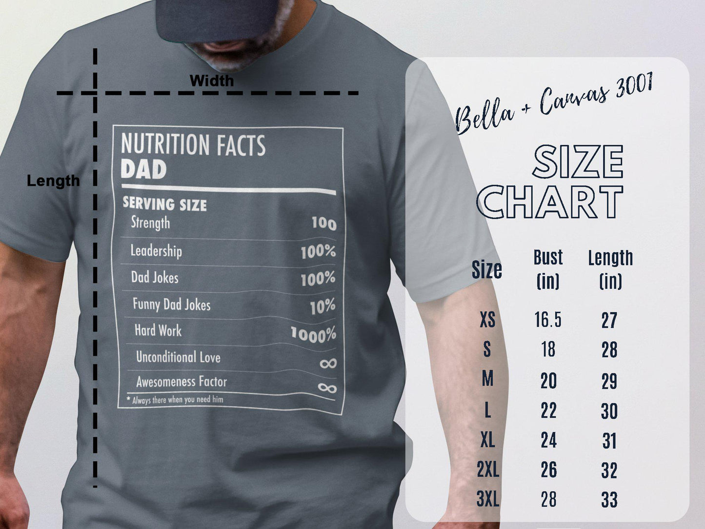 Nutrition Facts Dad T-Shirt, Gift for Dad, Funny Father's Day Tee, Awesome Dad Shirt, Best Dad Ever