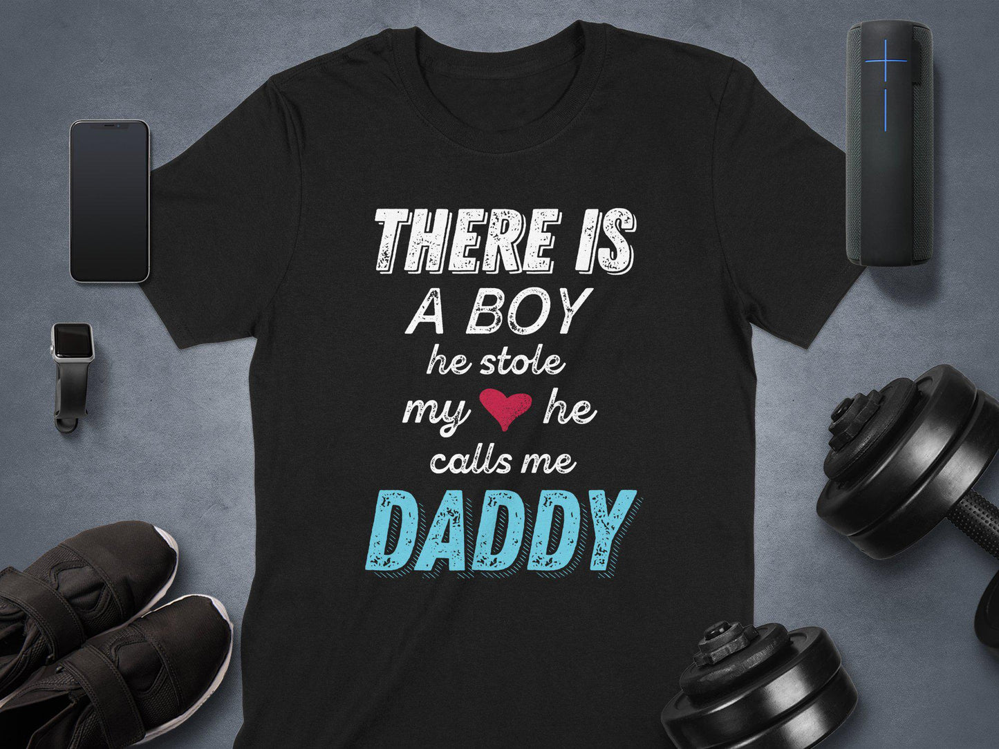 Father's Day T-Shirts, Gift for Dad, Boy Stole My Heart, Daddy T-Shirts, Dad T-Shirts, Cute Dad T-Shirts