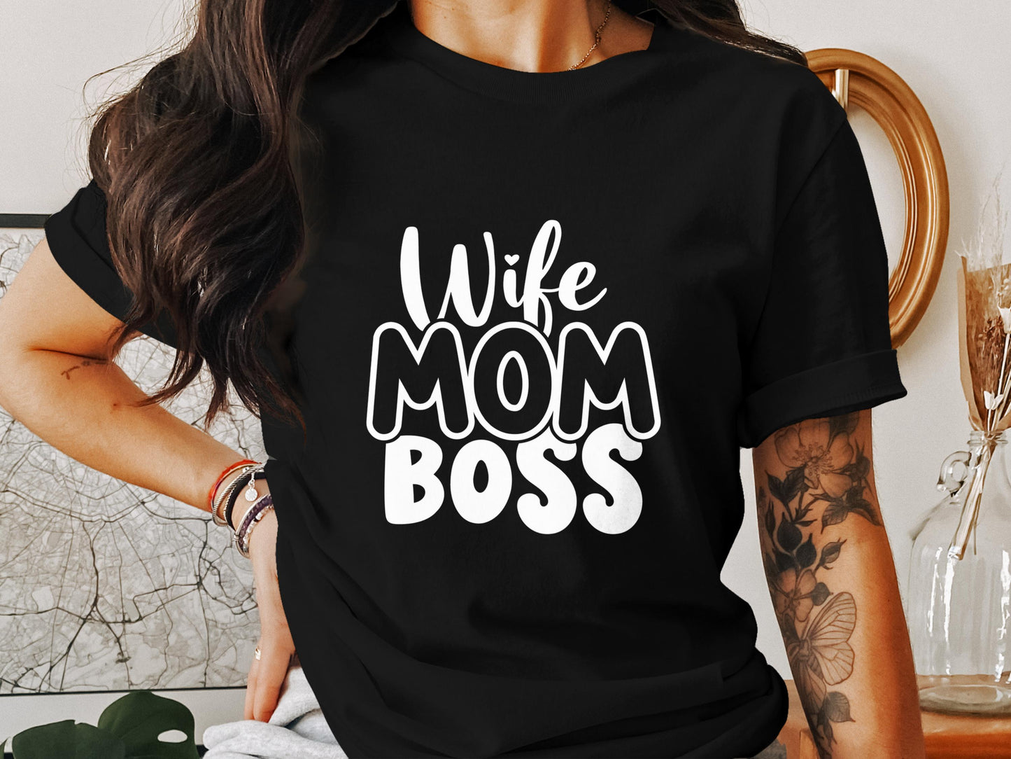 Wife Mom Boss T-Shirt: Empowered Women Gift