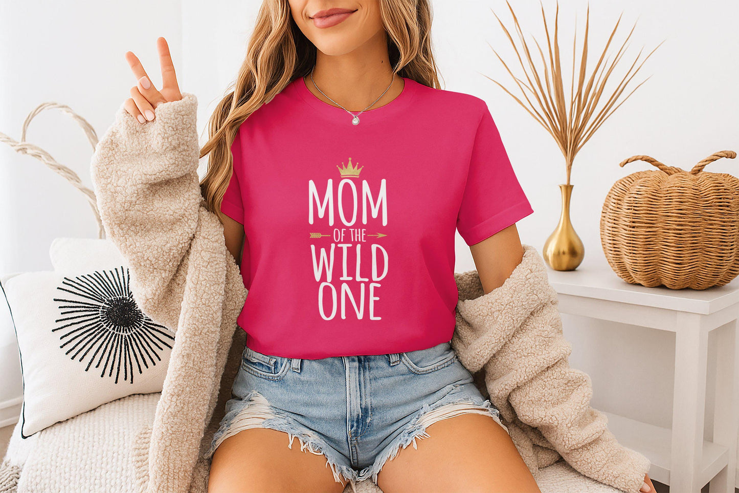 Mom of the Wild One T Shirts, Gift for Mom, Mother's Day T Shirt, Gold Crown Tee, Matching Family Shirts, Womens T Shirt, Mommy and Me
