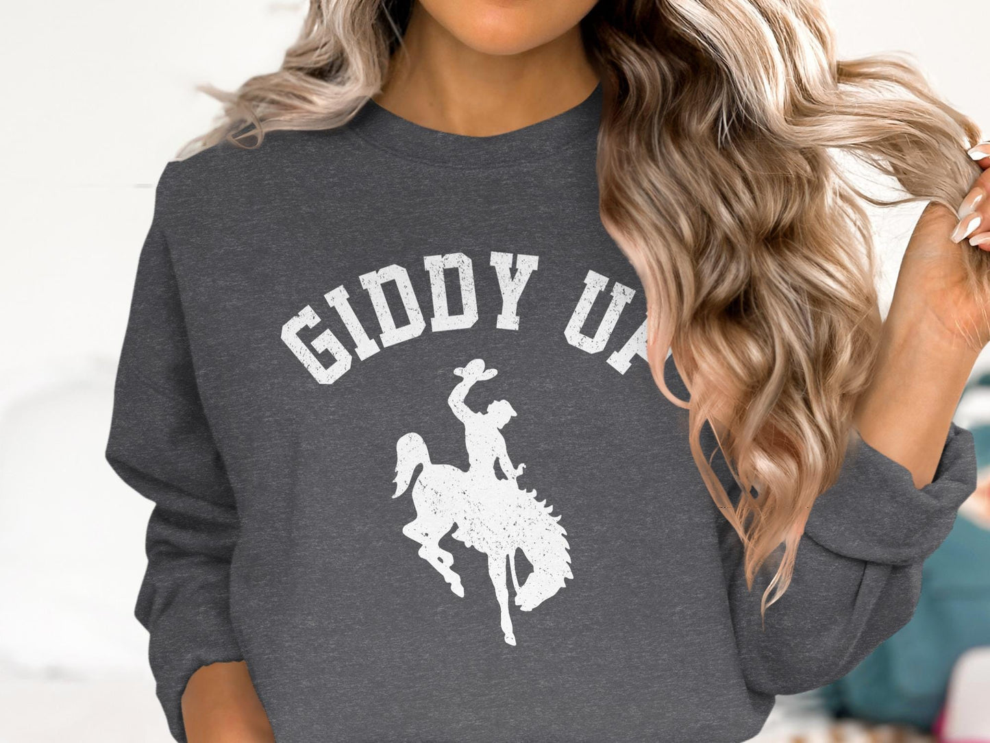 Giddy Up Cowboy T-Shirt, Bucking Bronco, Western Apparel