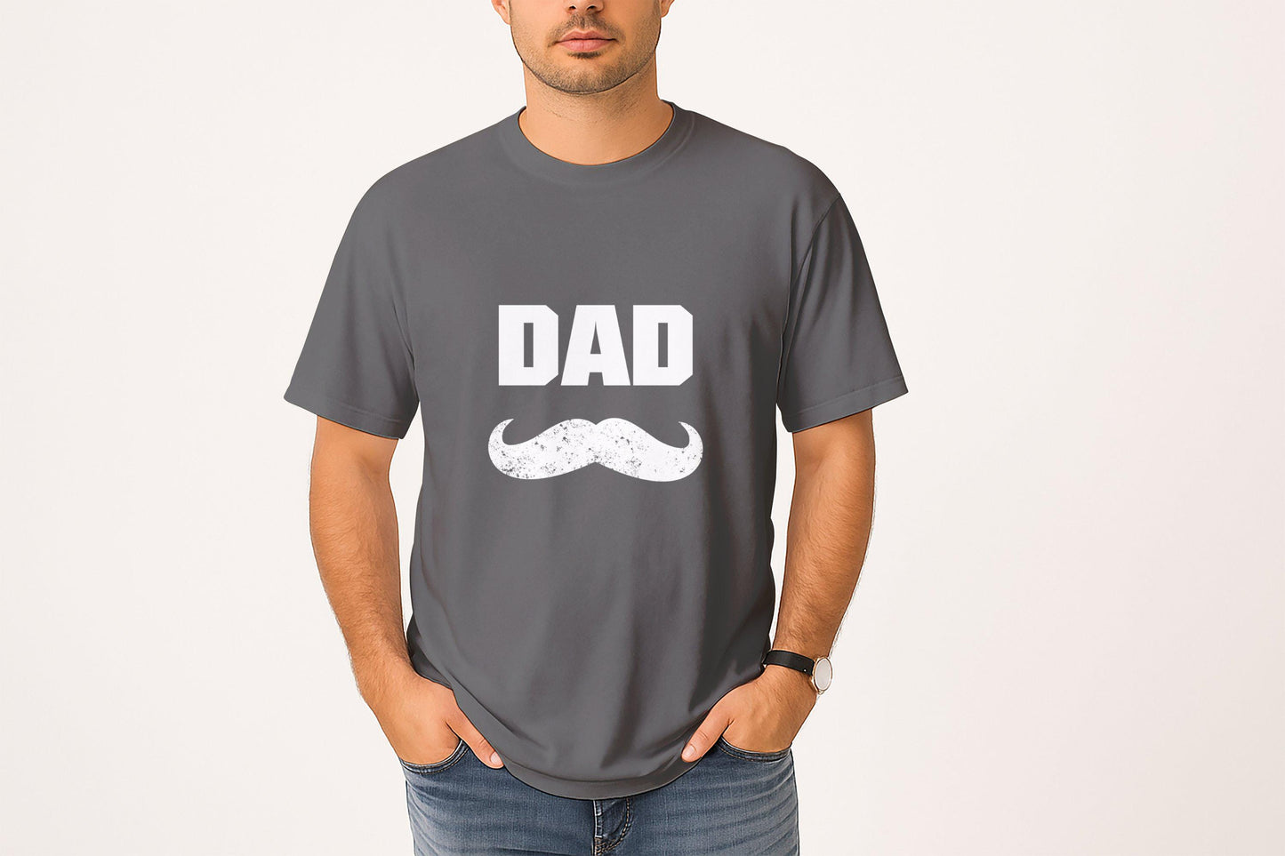 Dad Mustache T-Shirts, Father Tees, Funny Daddy Gift, New Dad Shirt, Mens Dad Apparel, Papa Shirts, Fathers Day Present Idea