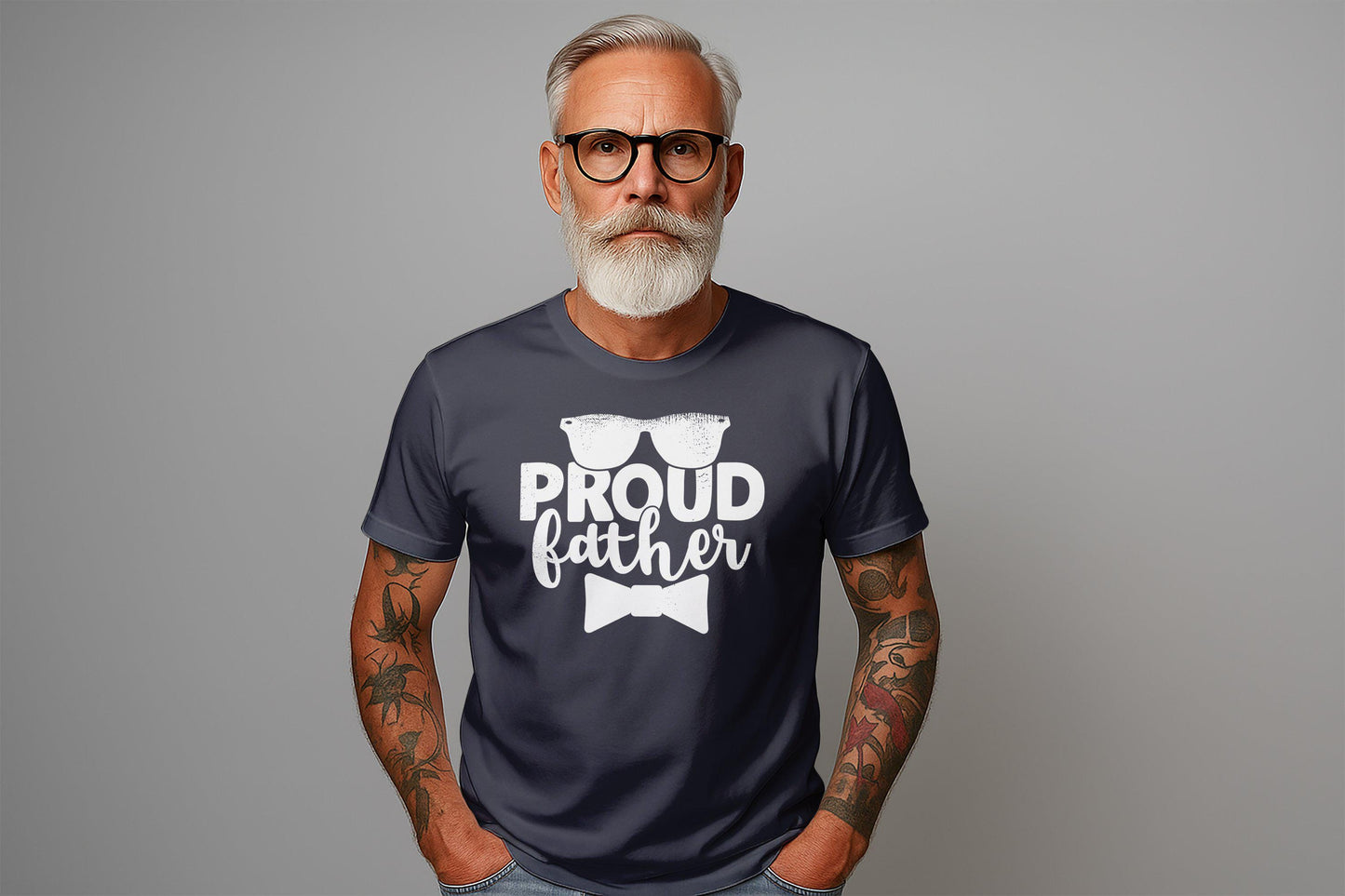Proud Father T-Shirts, Father's Day Gift, Gift for Dad, Papa T-Shirts, Mens Graphic Tee, Birthday Gift, Dad T-Shirts, Fashionable Dad Wear