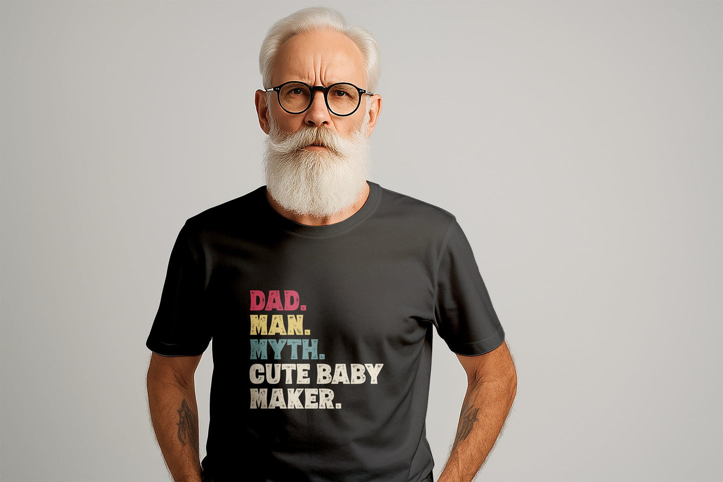 Dad Man Myth Cute Baby Maker T-Shirts, Fathers Day Shirt, New Dad Gift, Funny Dad Tee, Mens T-Shirts, Gift For Dad, Dad To Be Shirt