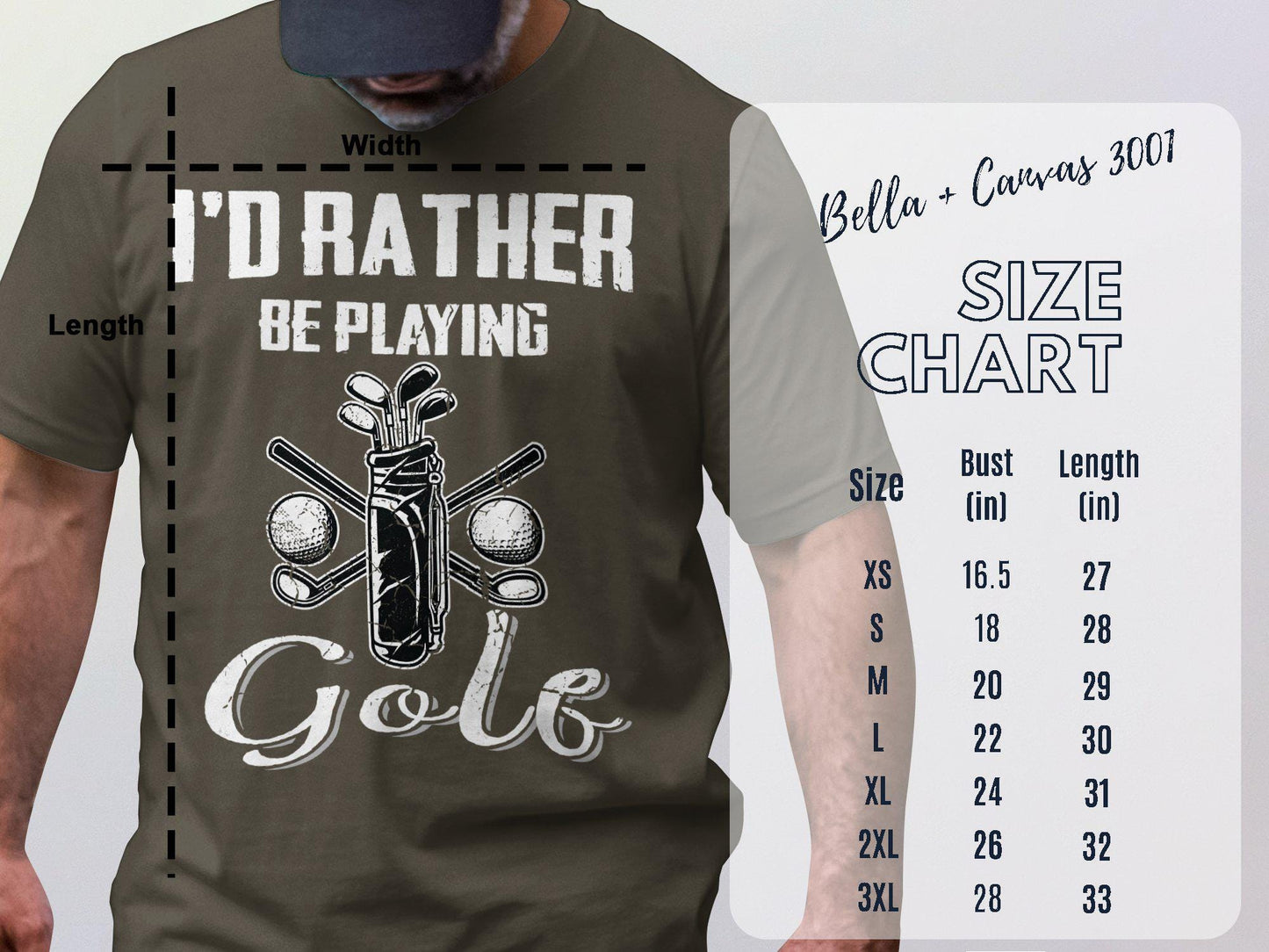 I'd Rather Be Playing Golf T-Shirts, Gift for Dad, Funny Golf Shirt, Golf Lover Tees, Fathers' Day Gift