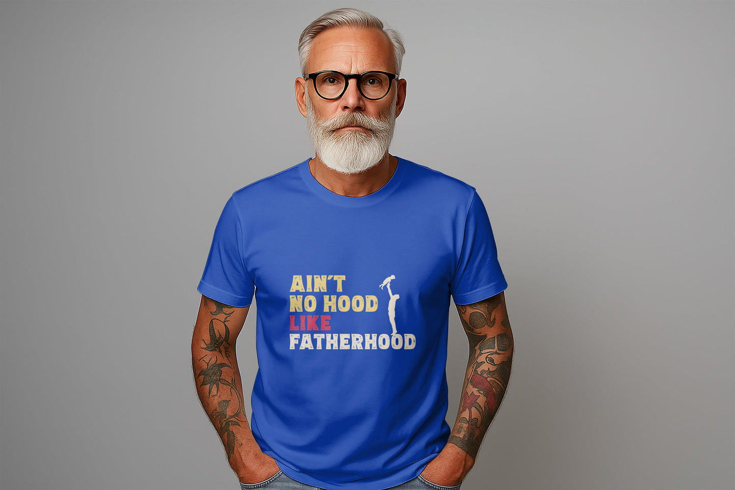 Aint No Hood Like Fatherhood T-Shirts, Gift for Dad, Fathers Day T-Shirts, Fathers Day Gift, Funny Dad Shirt, New Dad, Gift for Him