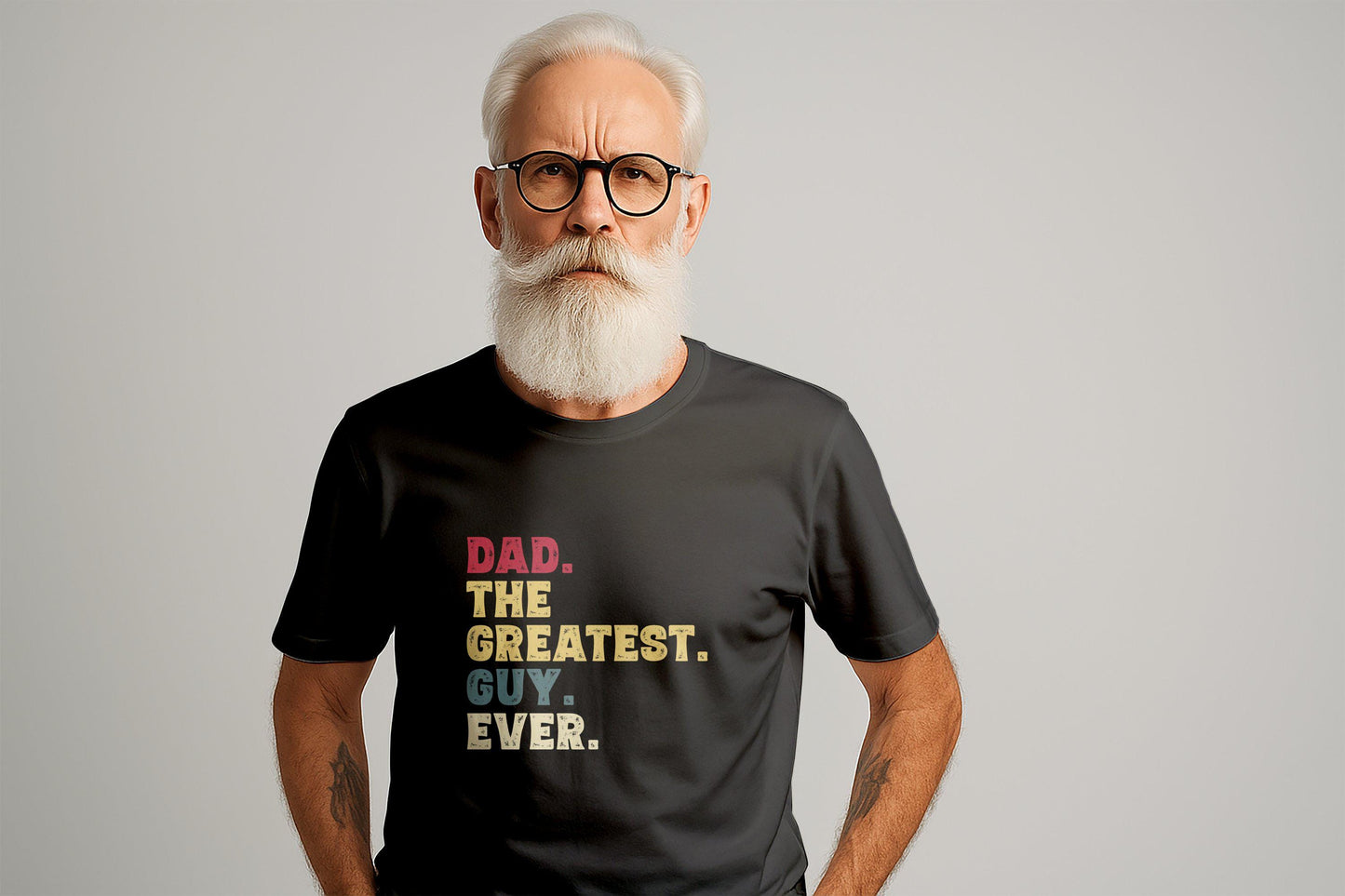 Dads Greatest Guy Ever T Shirts, Fathers Day T Shirt, Gift for Dad, Number 1 Dad T Shirts, Gift For Husband, Best Dad Ever T Shirt