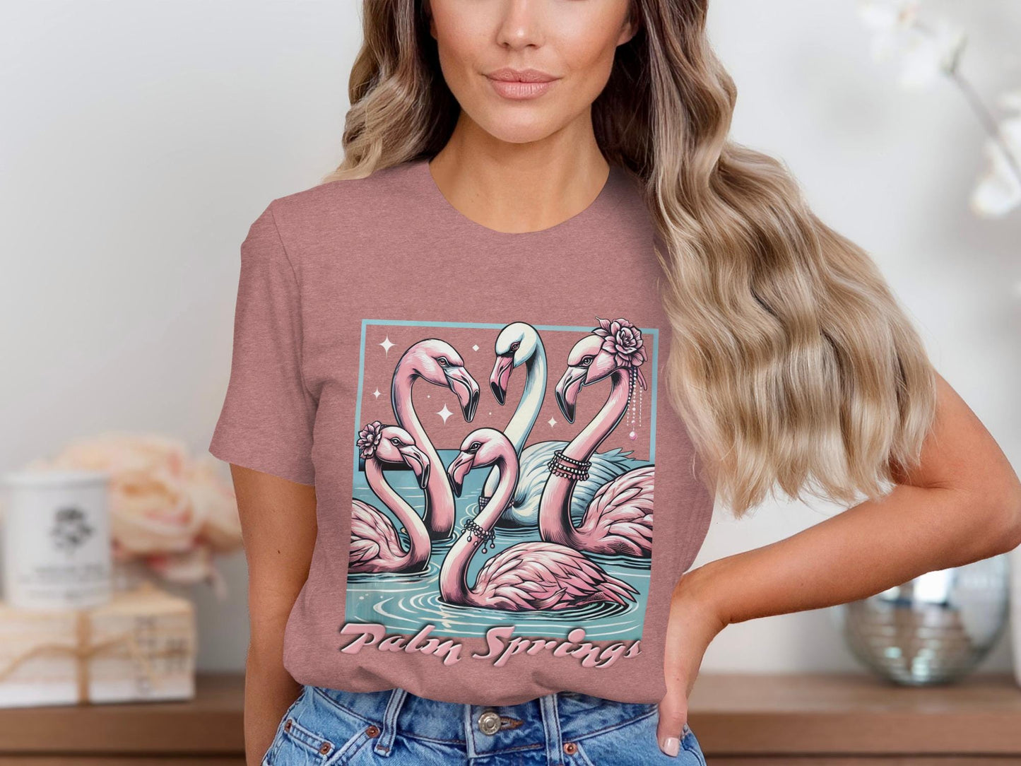 Flamingo Graphic Tee: Palm Springs Bachelorette Party Shirt