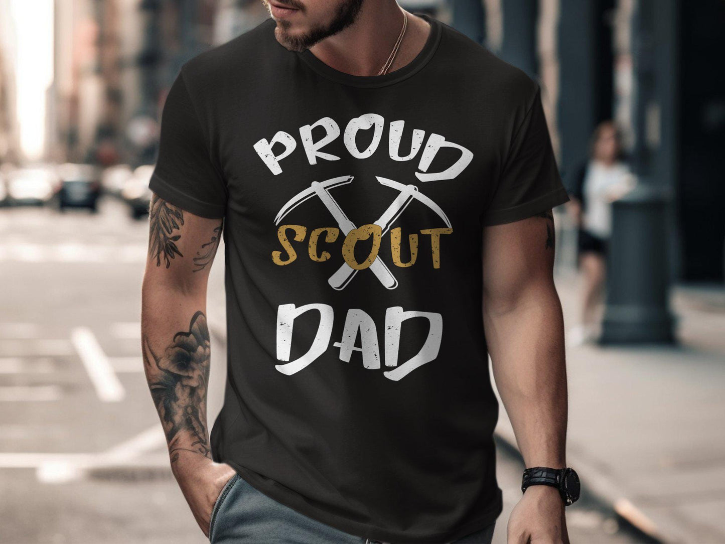 Proud Scout Dad T-Shirts, Father's Day Gift, Dad Shirts, Camping T-Shirt, Gift for Dad, Outdoors Dad, Scouting Dad, Father Shirt