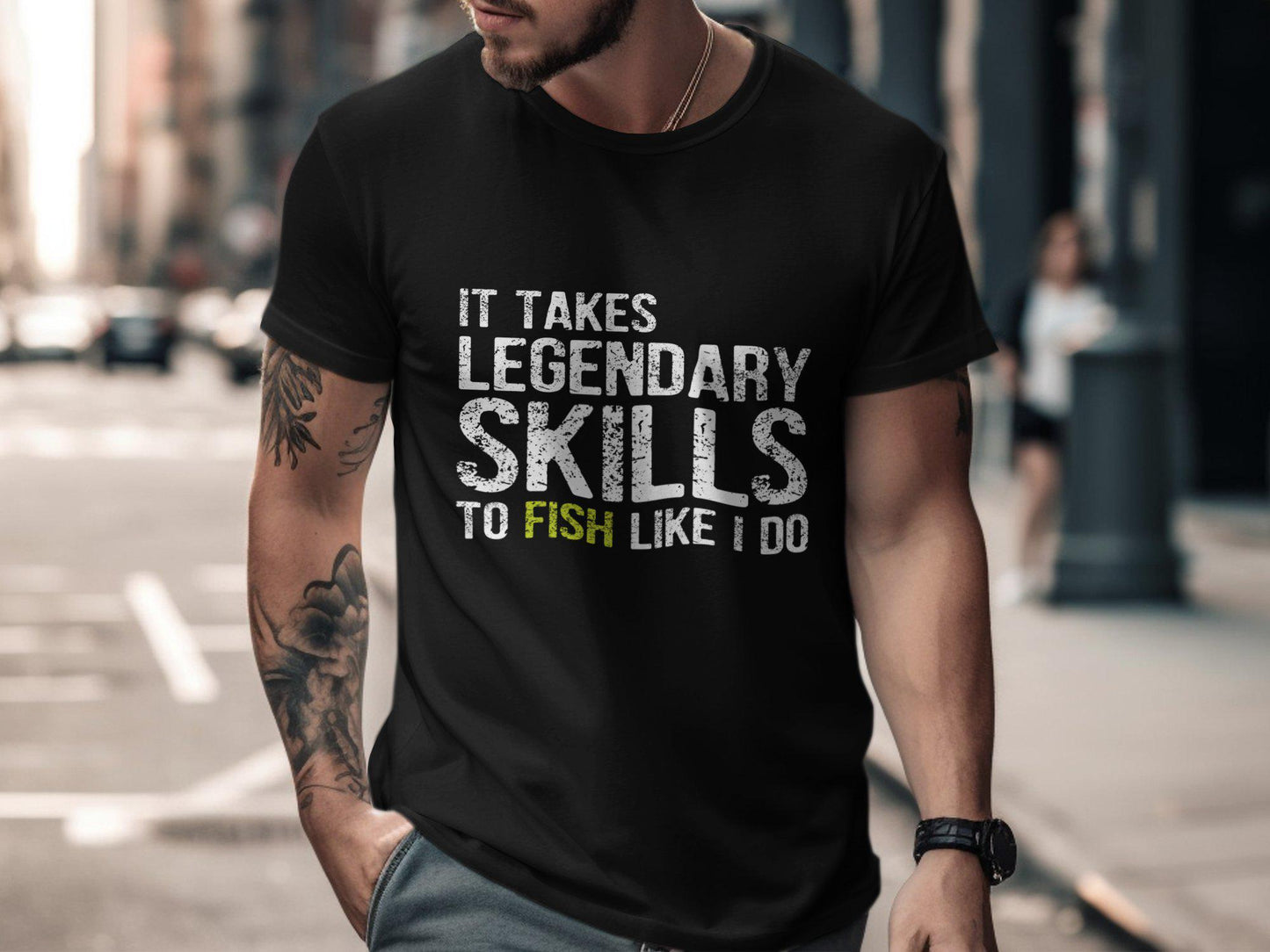 Legendary Skills Fishing T-Shirt: Humorous Fisherman Tee