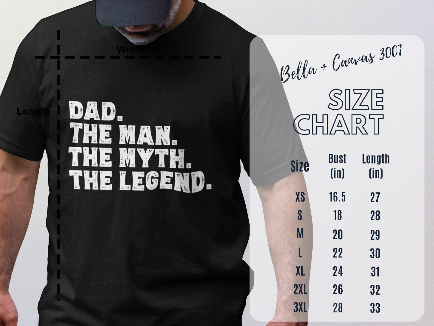 Dad the Man the Myth the Legend T-Shirts, Fathers Day Gift, Gift for Dad, Papa Tee, Mens Dad Shirt, Funny Dad Tee, Best Dad Ever