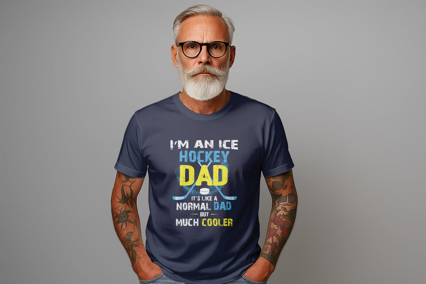 Hockey Dad T-Shirts, Cool Dad Gift, Funny Hockey Tee, Best Dad Ever Shirt, Sports Fan Apparel, Fathers Day
