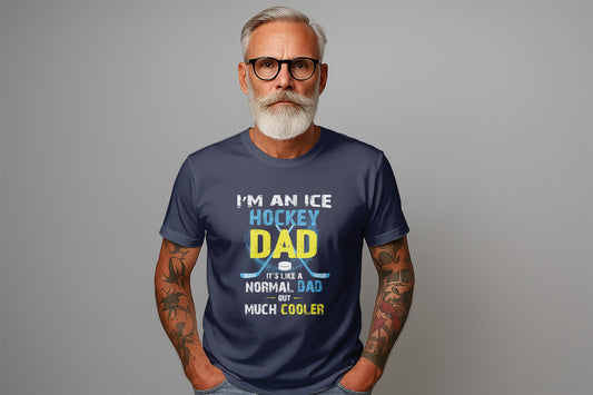 Hockey Dad T-Shirts, Cool Dad Gift, Funny Hockey Tee, Best Dad Ever Shirt, Sports Fan Apparel, Fathers Day