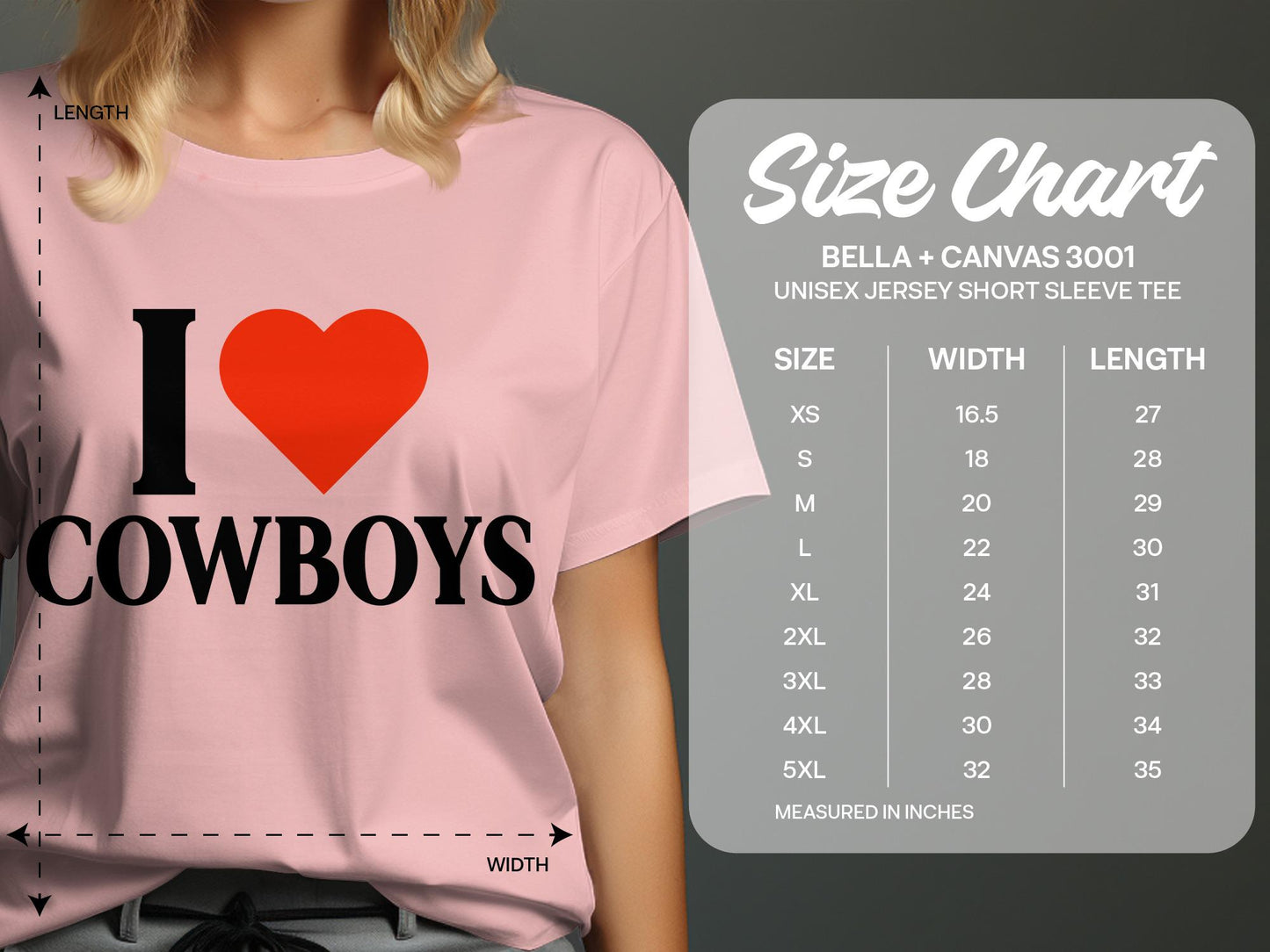 I Heart Cowboys T-Shirt, Western Fan Apparel