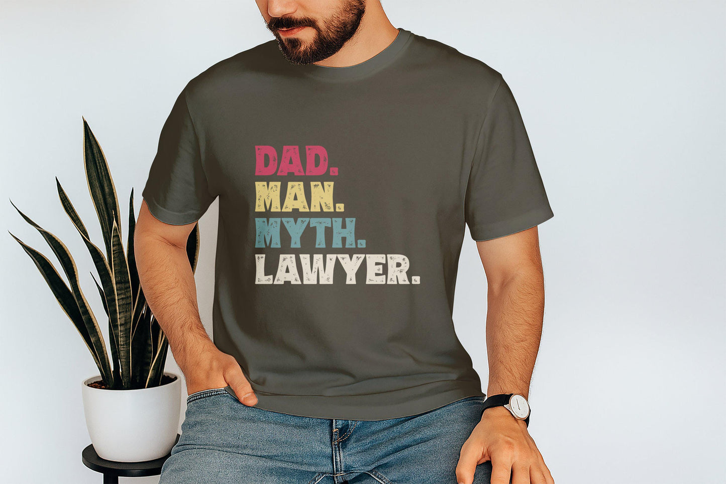 Lawyer Dad T-Shirt, Dad Man Myth Legend, Funny Dad Gift, Gift for Lawyers, Attorney Dad Tee, New Dad Gift, Fathers Day T-Shirts