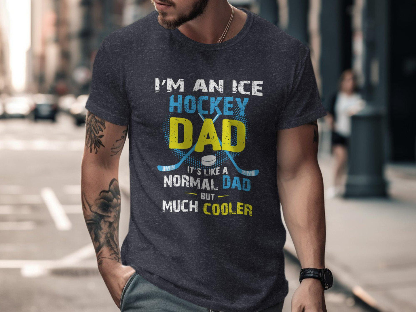 Hockey Dad T-Shirts, Cool Dad Gift, Funny Hockey Tee, Best Dad Ever Shirt, Sports Fan Apparel, Fathers Day