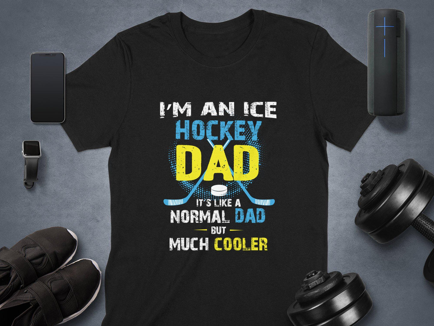 Hockey Dad T-Shirts, Cool Dad Gift, Funny Hockey Tee, Best Dad Ever Shirt, Sports Fan Apparel, Fathers Day