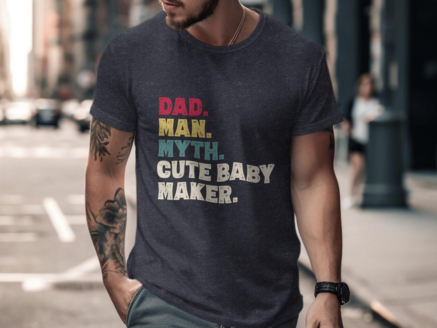 Dad Man Myth Cute Baby Maker T-Shirts, Fathers Day Shirt, New Dad Gift, Funny Dad Tee, Mens T-Shirts, Gift For Dad, Dad To Be Shirt