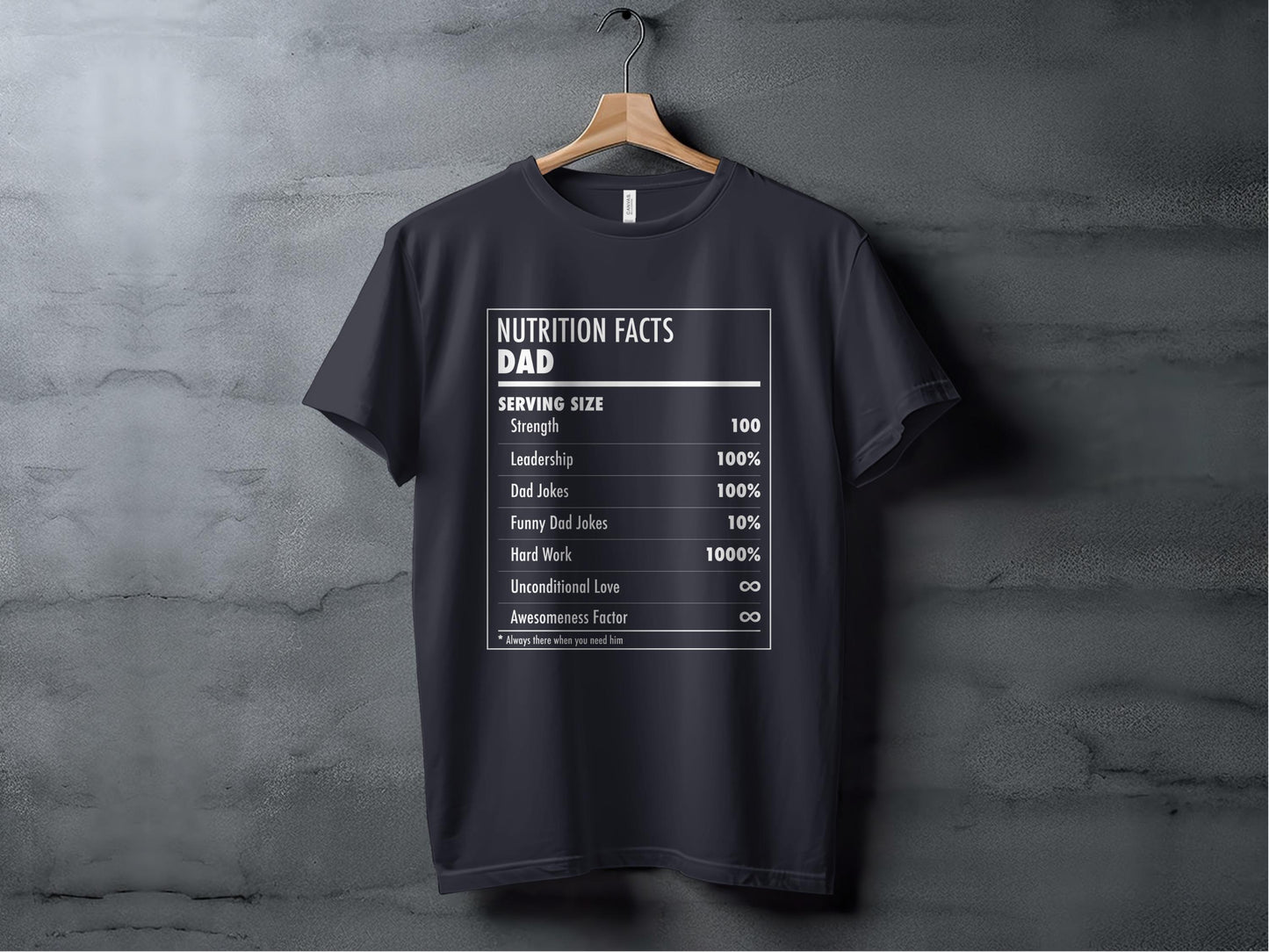 Nutrition Facts Dad T-Shirt, Gift for Dad, Funny Father's Day Tee, Awesome Dad Shirt, Best Dad Ever