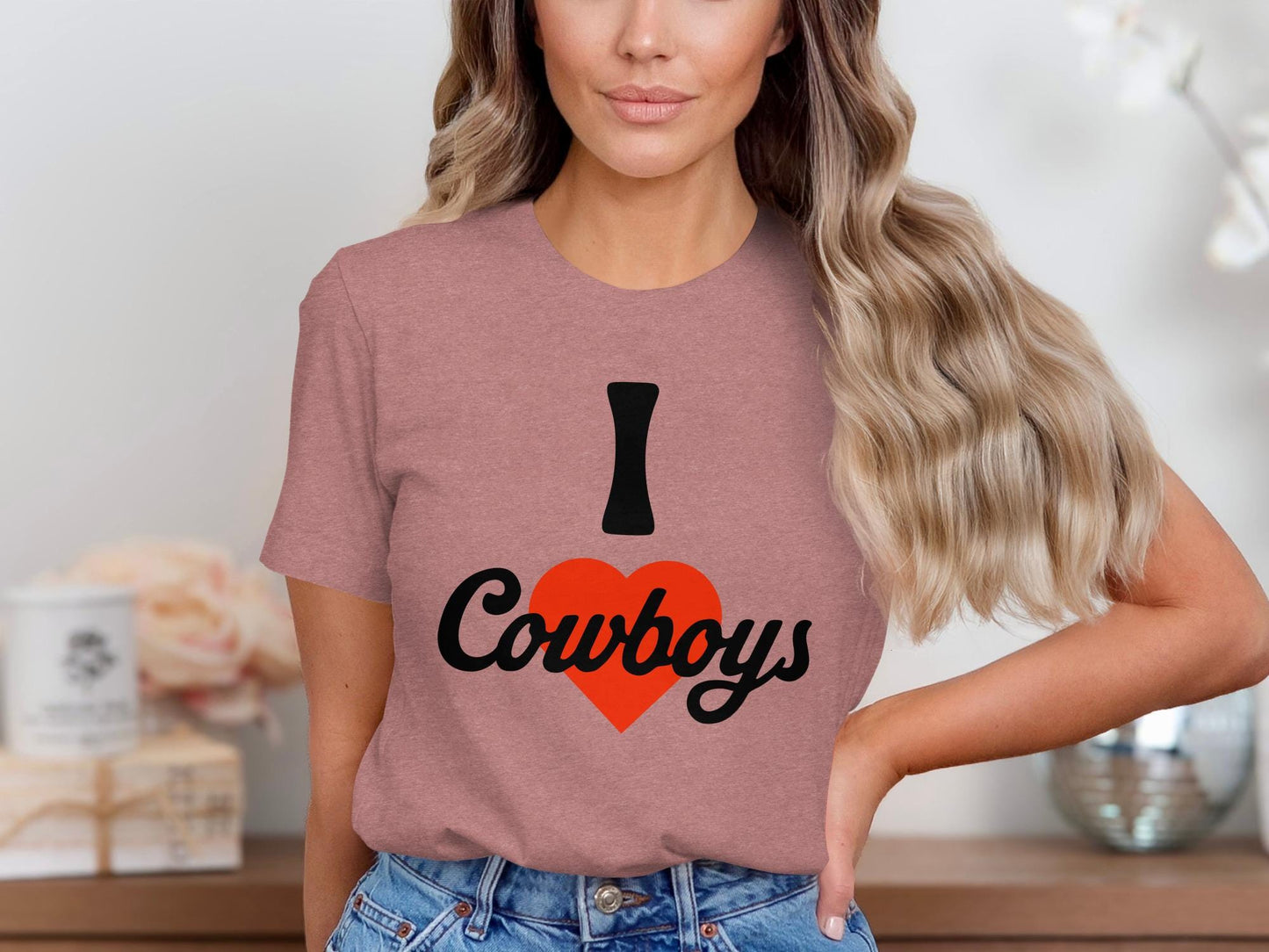 I Love Cowboys T-Shirt, Football Fan Tee