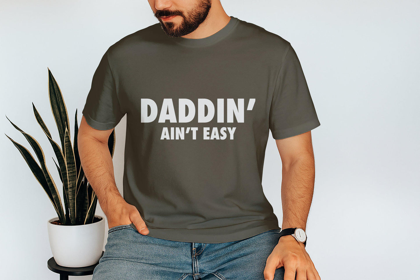 Daddin Aint Easy T Shirts, Fatherhood T Shirts, New Dad Shirts, Dad To Be Shirts, Funny Dad T Shirts, Gift For Dad, Daddy Tees, Dad Life