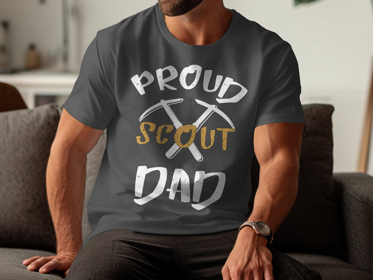 Proud Scout Dad T-Shirts, Father's Day Gift, Dad Shirts, Camping T-Shirt, Gift for Dad, Outdoors Dad, Scouting Dad, Father Shirt