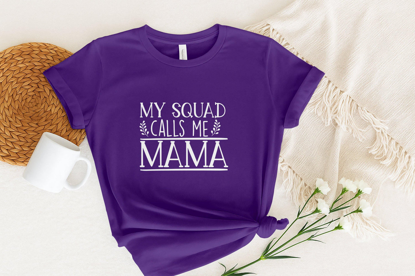 My Squad Calls Me Mama T-Shirts, Cute Mom TShirt, Gift for Mom, Mothers Day, Mama Bear Tee, Mom Life Apparel, Family Matching T Shirts