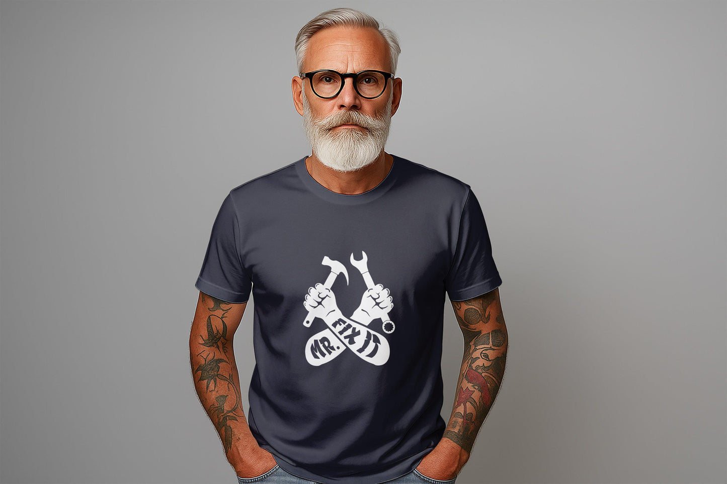 Mr. Fix It T-Shirt: Handyman Hammer Wrench Graphic Tee