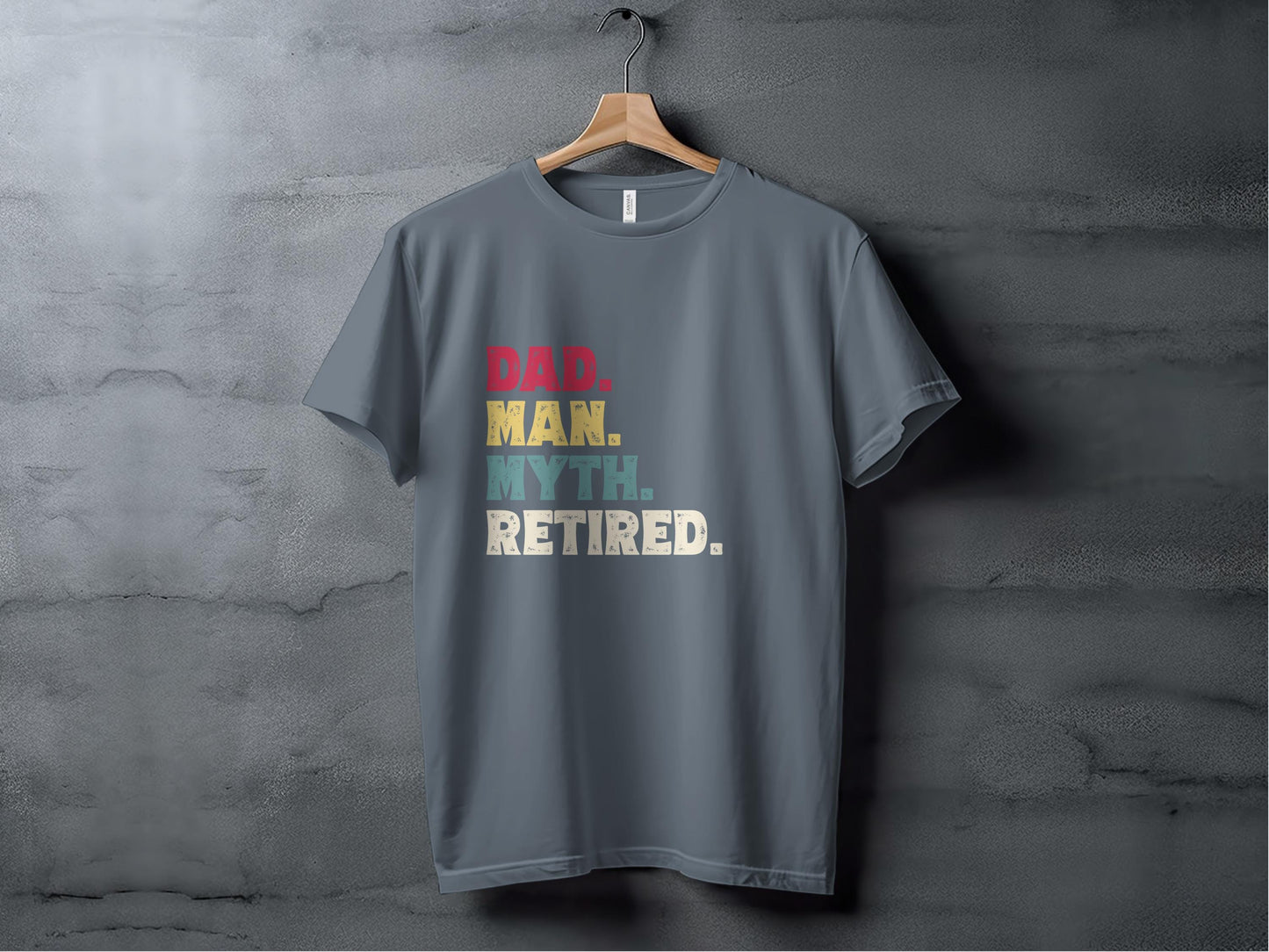 Dad Man Myth Retired T-Shirts, Retirement Gift, Retro Dad Design, Funny Dad Shirt, Gift for Dad, Fathers Day Gift, Pop Culture