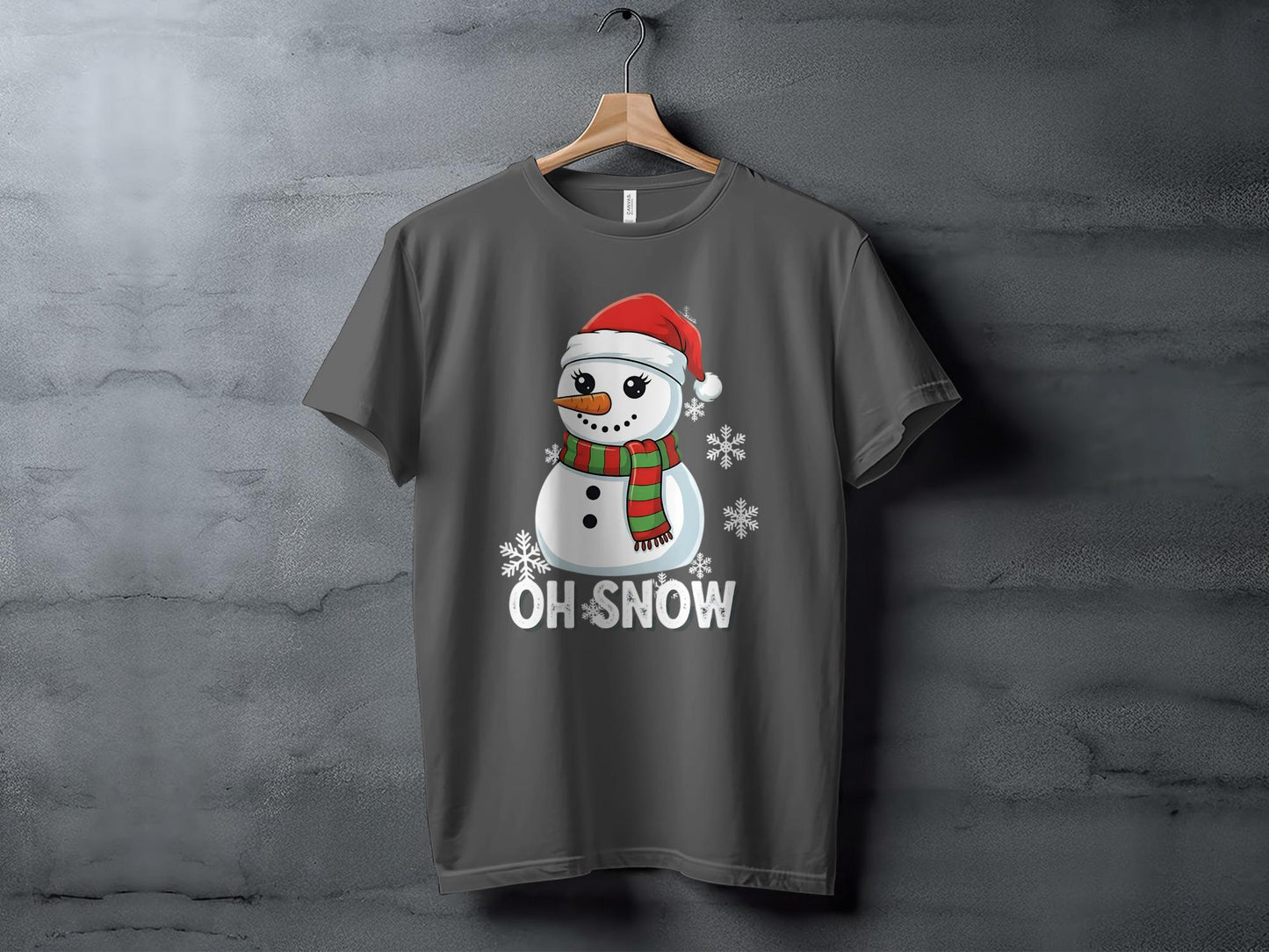Oh Snow Cute Snowman T-Shirt, Holiday T-Shirt, Christmas T-Shirt, Winter T-Shirt, Festive T-Shirt, Seasonal T-Shirt