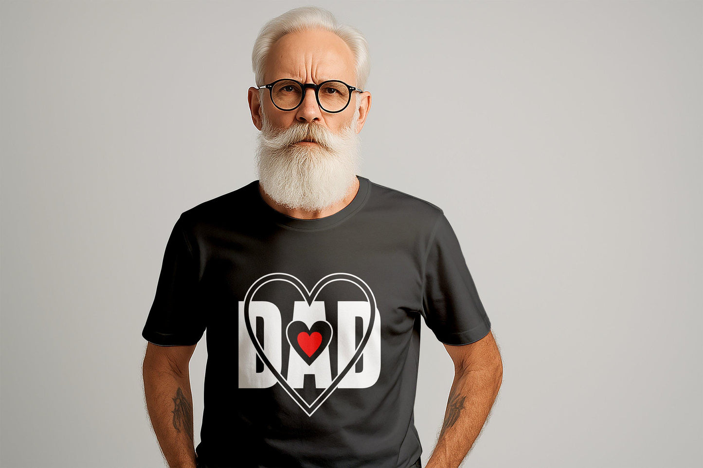Dad Heart TShirt, Father Day Gift, Best Dad Ever, Love Dad T-Shirts, Father T Shirt, Father Day Tshirt, Dad Graphic Tee