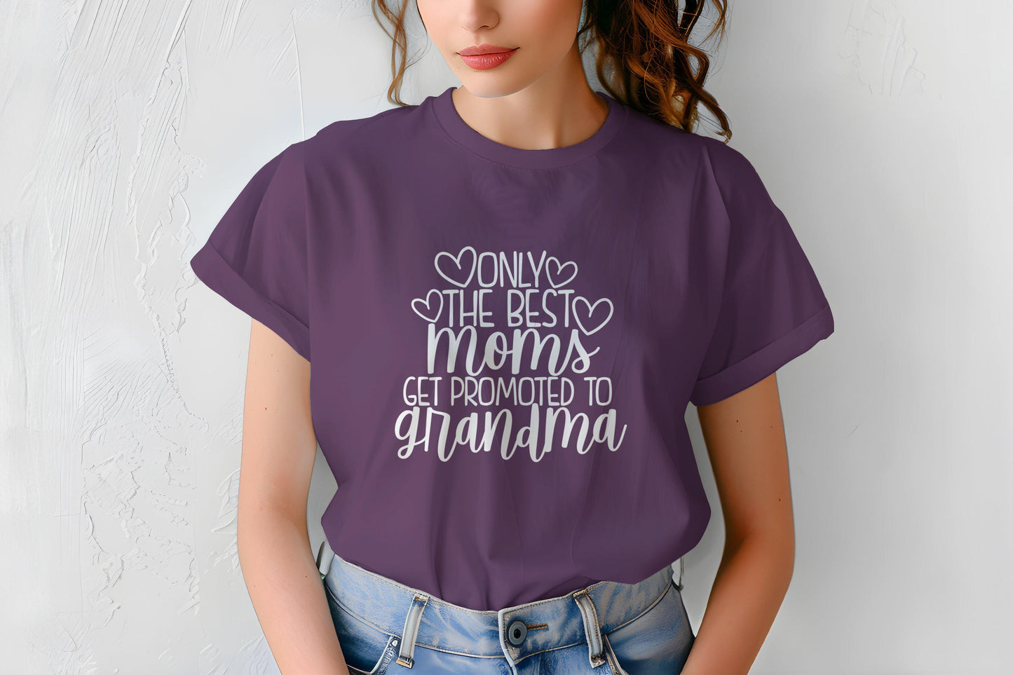Gift for Mom, Promoted to Grandma T-Shirts, Best Moms Shirts, Grandma Gift, New Grandma Tee, Mom to Grandma, Heart Tees, Gift Idea