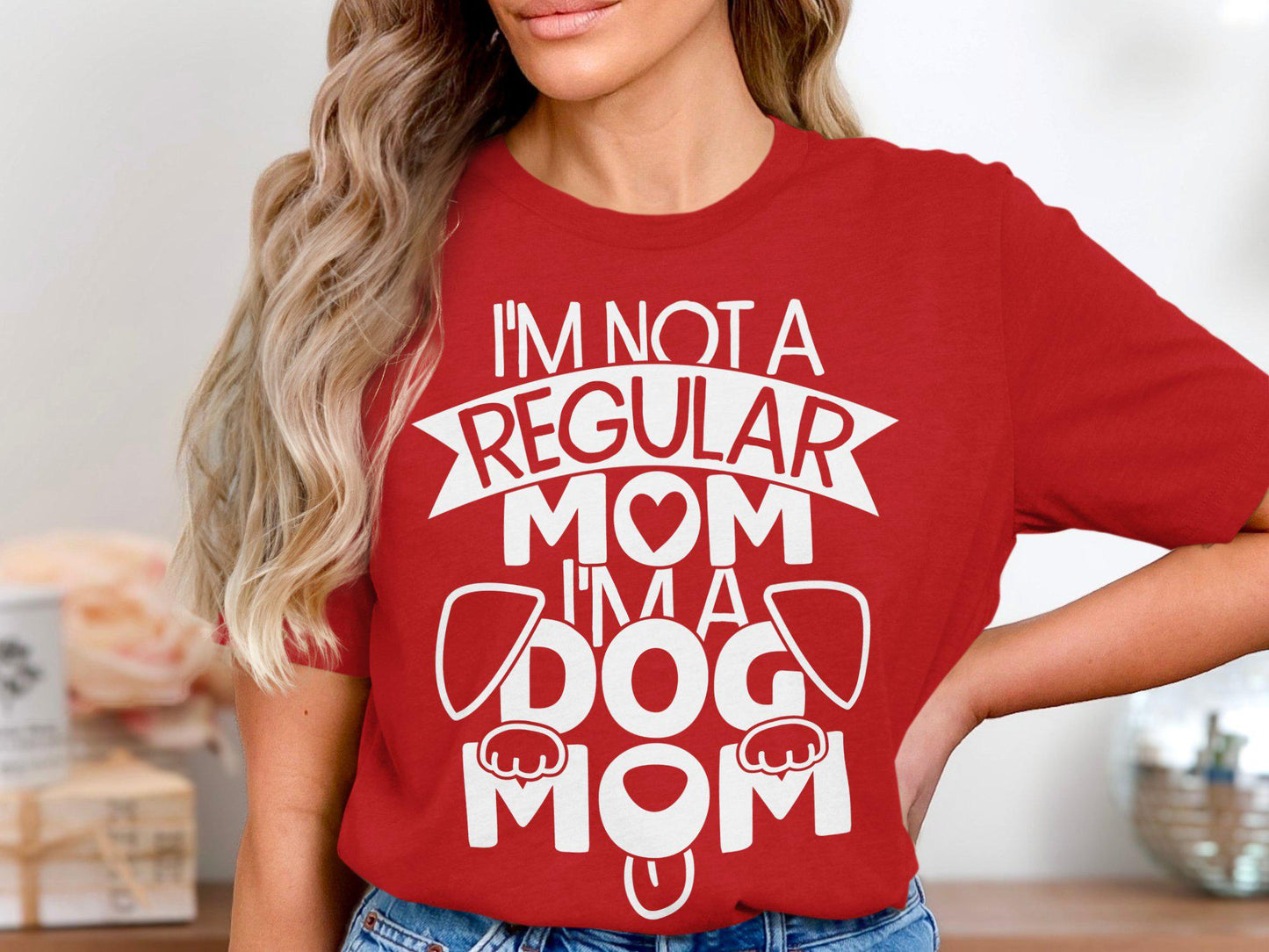 Funny Dog Mom T-Shirts, Im Not a Regular Mom T-Shirts, Gift for Mom, Mother's Day Gift, Cute Dog Lover Tee, Dog Mama T-Shirts