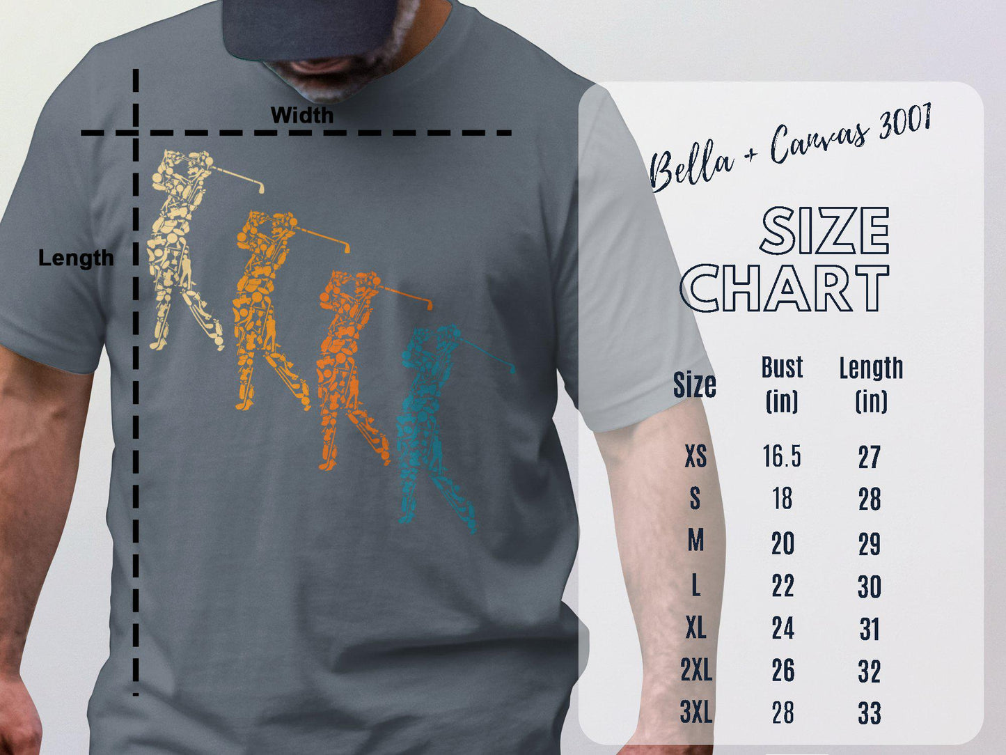 Golfer Silhouette T-Shirt: Father's Day Golf Lover Tee