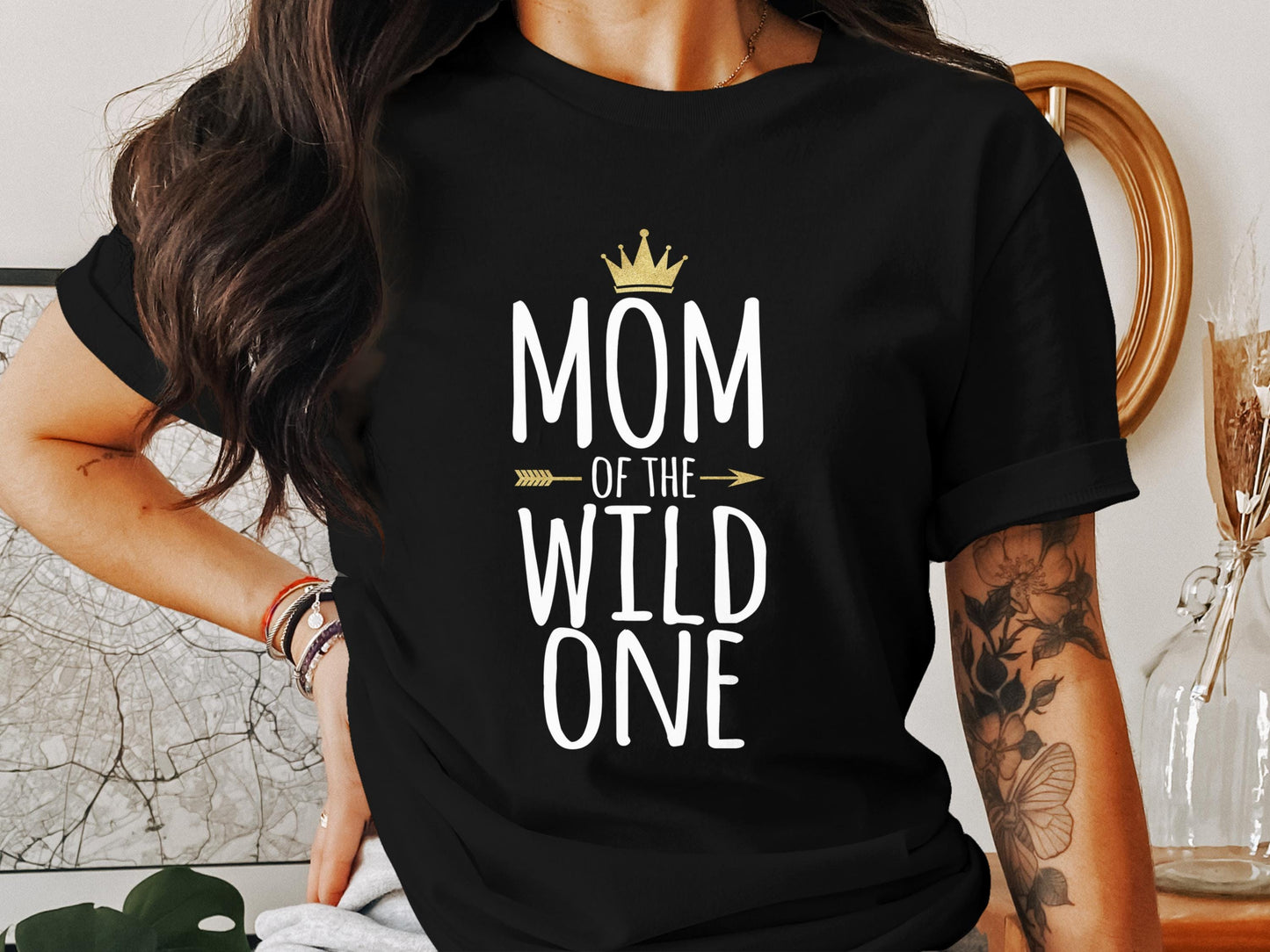 Mom of the Wild One T Shirts, Gift for Mom, Mother's Day T Shirt, Gold Crown Tee, Matching Family Shirts, Womens T Shirt, Mommy and Me